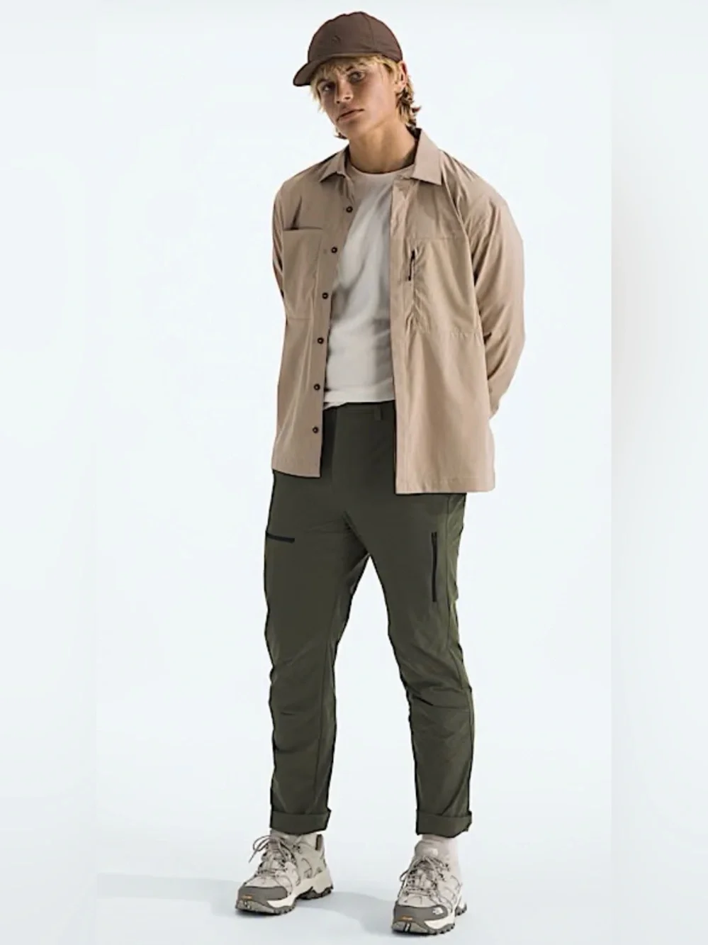 The North Face Men's New Taupe Green Basin Performance Pants Sz 32 NWOT